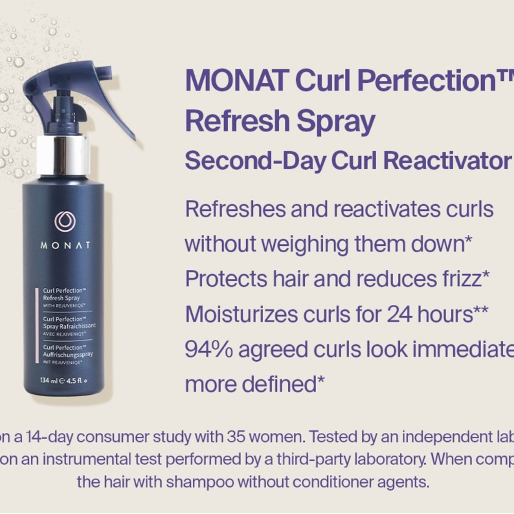 Monat Curl Perfection Refresh Spray (New Release) - Picture 4 of 5
